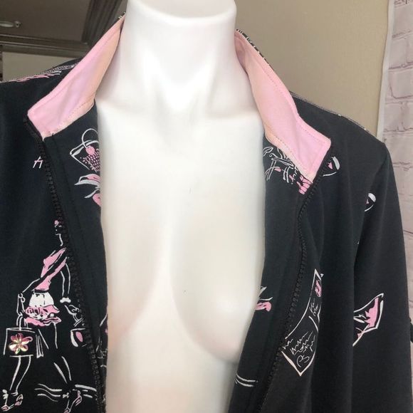 ELCC zipper jacket plus size 1X black pink - Picture 7 of 13